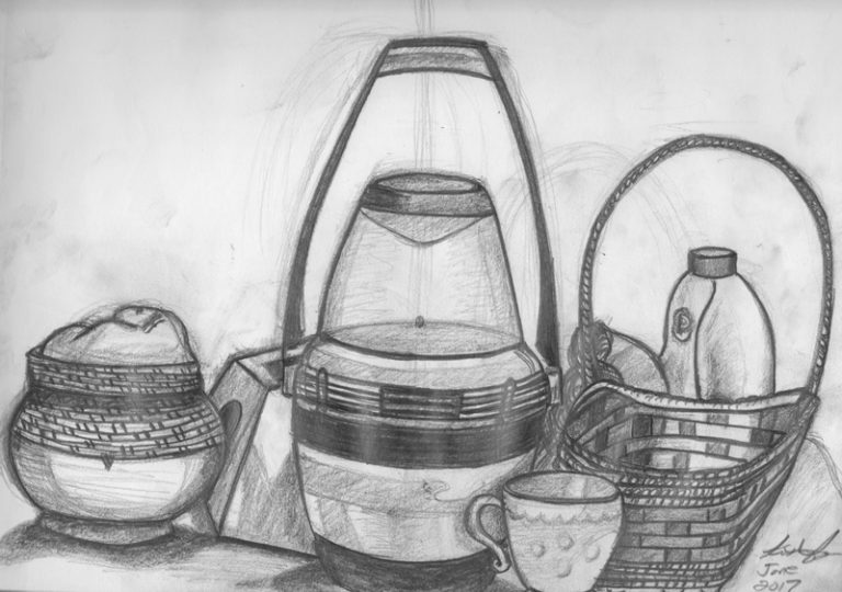 Pencil drawings | Wicker Basket, Still Life, Sketch, Drawing | Karsten Ivey